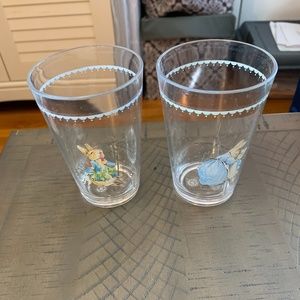 Pottery Barn Kids plastic Peter Rabbit tumblers - set of 2.